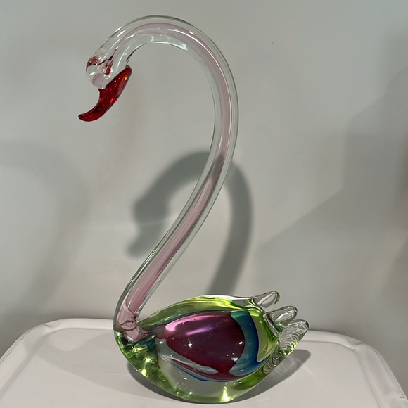 Fifth Avenue Crystal Swan. Vintage, Beautiful Multi-Color. Mid-century - Picture 5 of 17